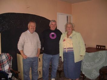 Gerry, Alan and Mary in the Daly house.